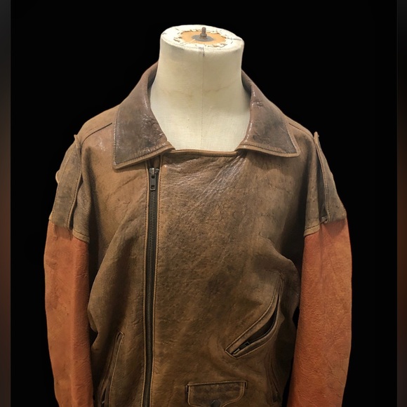 Vintage 90’s DKNY Leather Bomber Jacket S-M - Picture 11 of 13